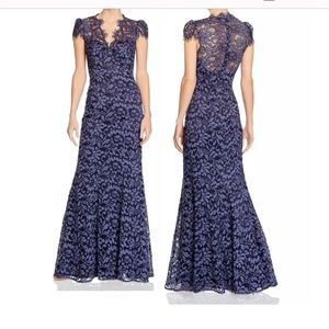Eliza J blue lace gown.